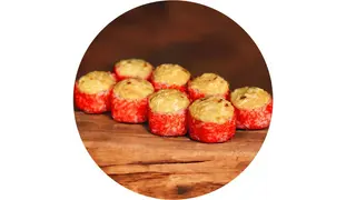 Pieczone w tobiko z krewetkami