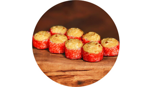 Pieczone w tobiko z krewetkami