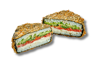 Суші-бургер з лососем