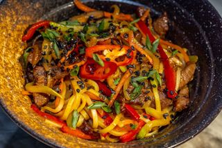 კვერცხის ლაფშა საქონლის ხორცით