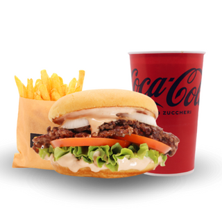 CLASSIC SBERLA BURGER + PATATINE E BIBITA