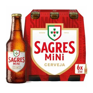 6x Cerveja Sagres Mini 25cl (5,0% Vol.)