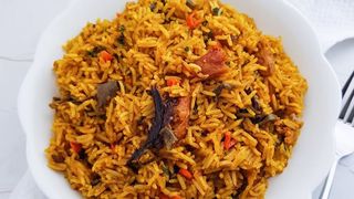 Banga rice & beans jollof