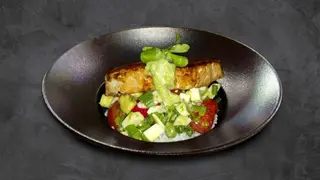 Yuzu avocado losos