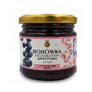 Borówka Amerykańska, Konfitura Z Płatkami Róży 220g