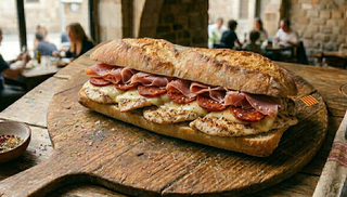 Bocadillo De Pollo Y Chorizo