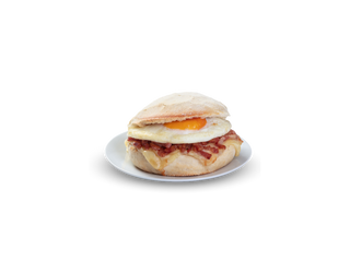 Mollete Queso, huevo y bacon