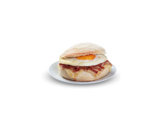 Mollete Queso, huevo y bacon