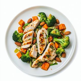 249. Pollo alle mandorle pollo con verdure e mandorle