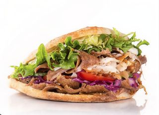 Shawarma pita de ternera