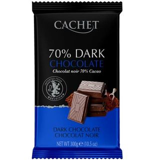 Шоколад Cachet Dark Chocolate Чорний 70% (300г)