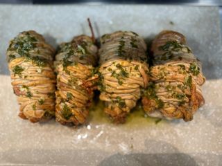 Madejas con pimiento de padrón (ración)