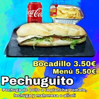 Menú bocadillo pechuguito