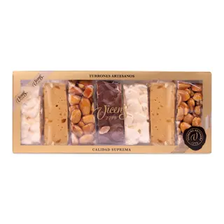 Caja de 7 Turrones Artesanos Vicens Caja 35 Gr.