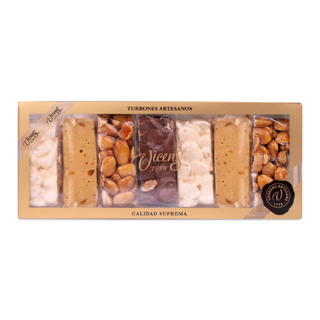 Caja de 7 Turrones Artesanos Vicens Caja 35 Gr.