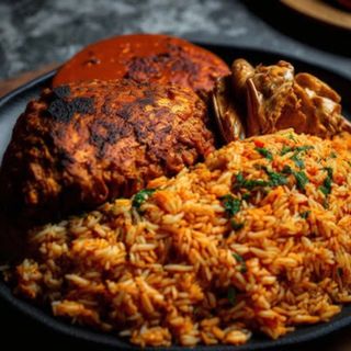 Jollof Rice and chicken 