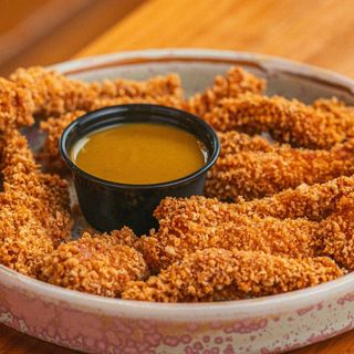 Fingers de pollo con mostaza y miel