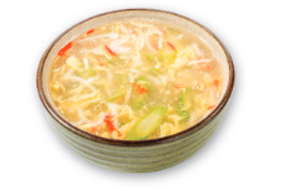 13. Sopa de Espárragos y Cangrejo