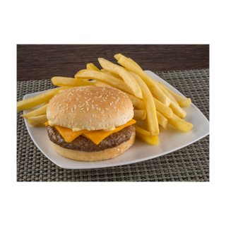 Hamburguesa con papas fritas (200 g.)
