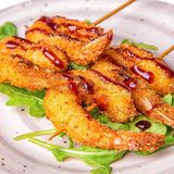Spiedini di gamberi