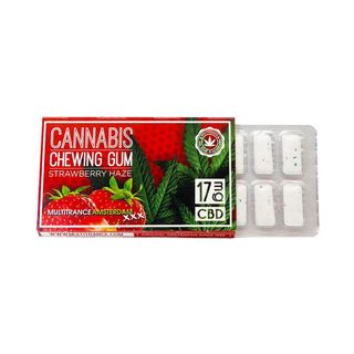 Guma de mestecat Strawberry Haze cu aroma de Canepa, 17mg CBD, 17g