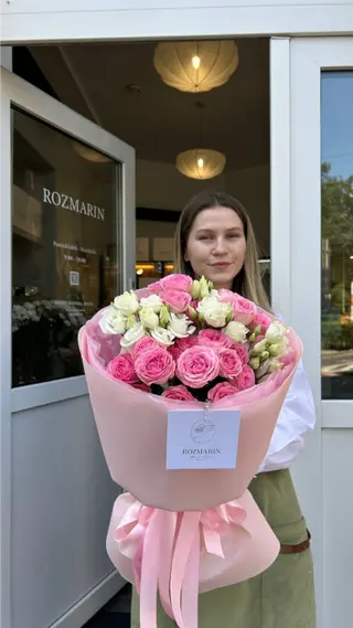 Rozmarin Bukiet Mix Róży Gałązkowej i Eustomy