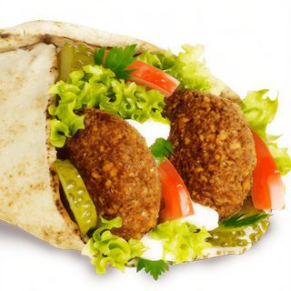 Piadina falafel wrap+ cococacola +patatine frito