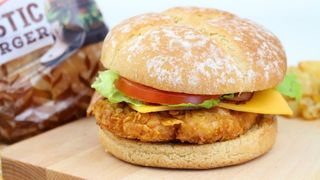 Hamburguesa De Pollo Con Queso