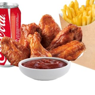 Alitas De Pollo Fritas (6 Uds.)
