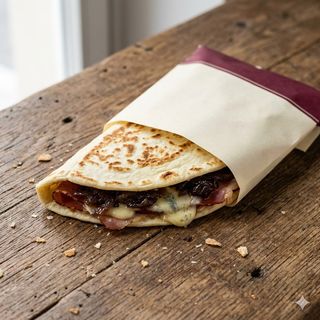 Speck del Trentino, gorgonzola dolce e cipolla caramellata