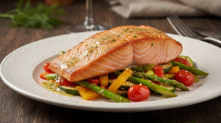 File de somon pe pat de legume