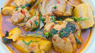 BIG TURKEY PEPPER SOUP WITH DICED YAM 