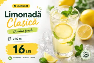 Limonadă lămâie naturală • gheață • 250 ml