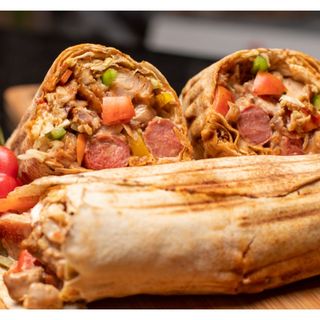Chicken Or Beef Shawarma With Double Sausage