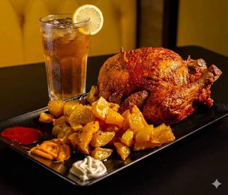 Menu 1/2 pollo, patate e bibita