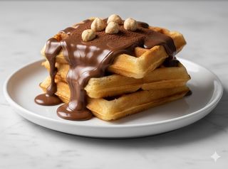 Waffles Con Nutella