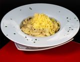 Pâtes Carbonara Poulet + Boisson au choix