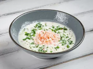 Холодна окрошка з креветками (300g)