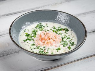 Холодна окрошка з креветками (300g)