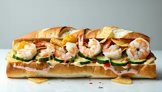 Panino con gamberi