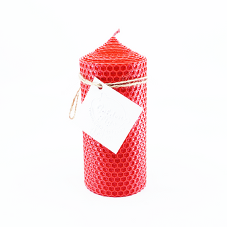 Lumanare ceara naturala H15xD7 cm  Red