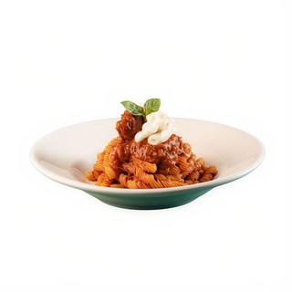 Fusilli freschi al ferretto con ragu vegano