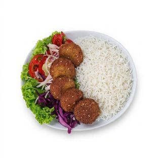 Plato de Falafel con Arroz
