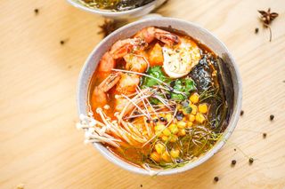 Рамен с креветками 