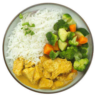 Pollo al Curry con riso e verdure - 300 g