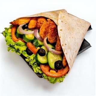 Голяма тортила пилешко печено и крема сирене