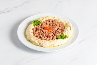Hummus lahme (sin gluten/halal) - حمص مع لحمة