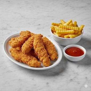 Menú tiras de pollo