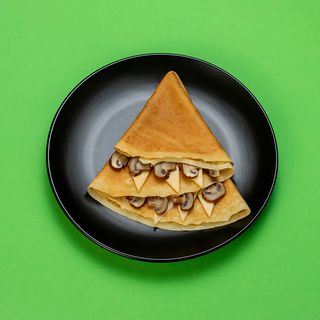 Նրբաբլիթ սնկով և պանրով