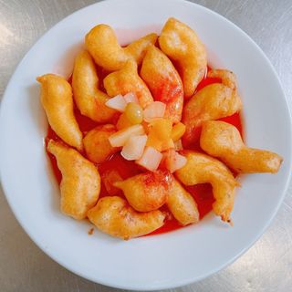 86. Gambas Con Salsa Agridulce